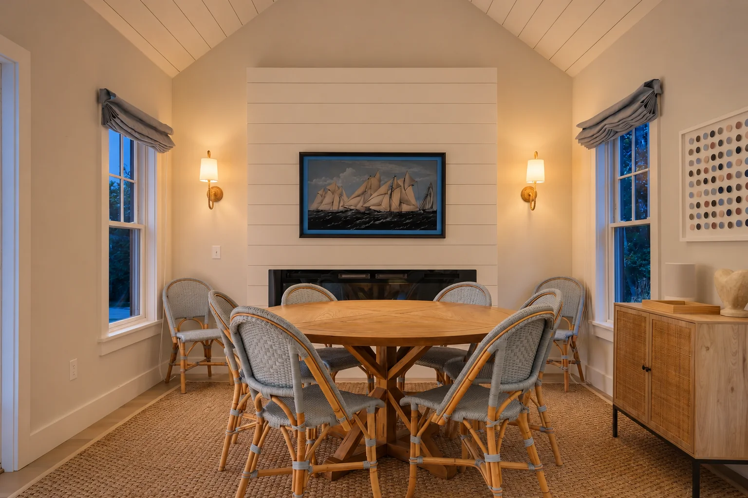 Coastal dining room in an Evening Tour concept edit